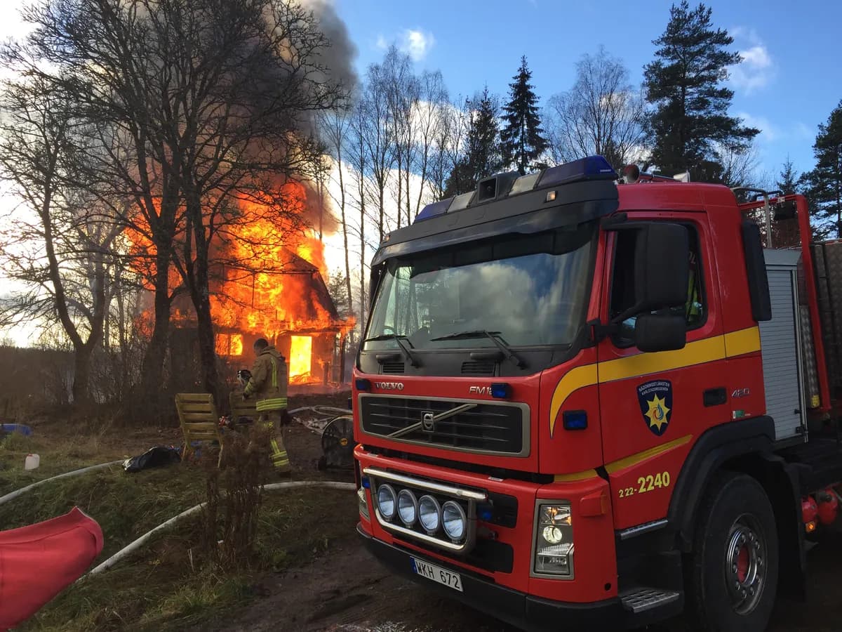 Brand på pelletsfabrik i Vansbro