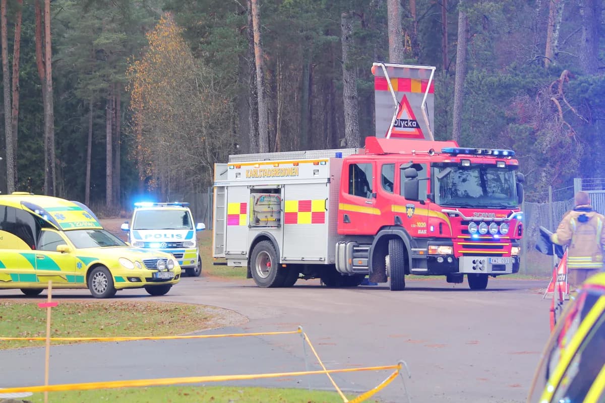 Brand rapporterad i husvagn på E4 vid Kalix